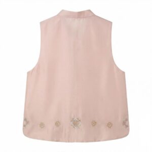 Alternative view of Organza Hand-Embroidered Vest | 欧根纱手绣马甲