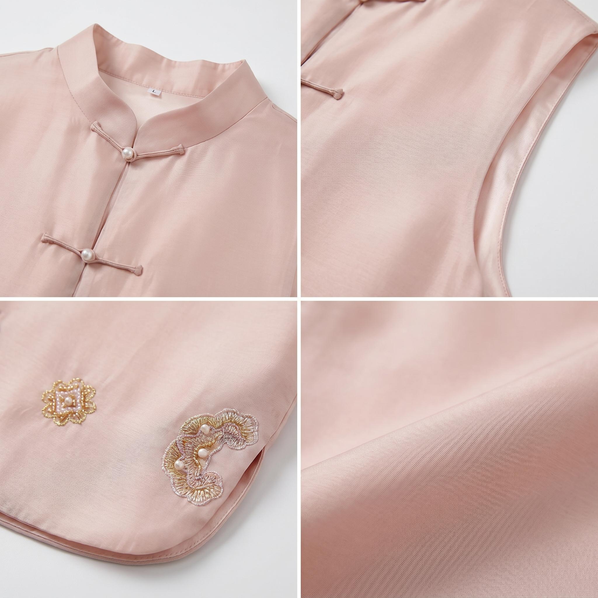 Organza Hand-Embroidered Vest | 欧根纱手绣马甲 - Image 3