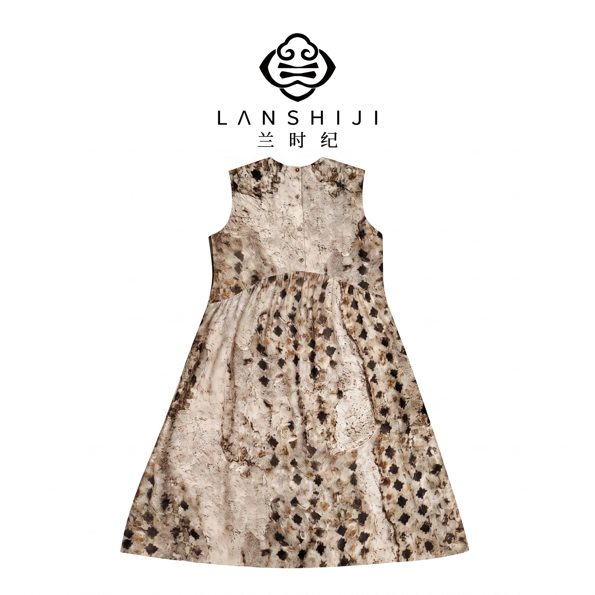 Refined Sleeveless Mulberry Silk Dress - Image 2