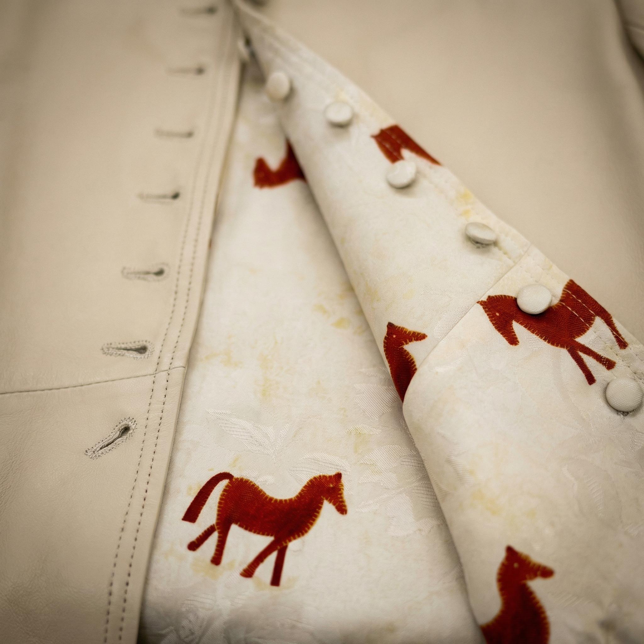 White reversible sheepskin coat | 羊皮双面穿白色外套 - Image 5