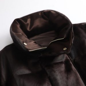 Alternative view of Rare Small Lake Sheep Fur & DownPlus Goose Down Coat