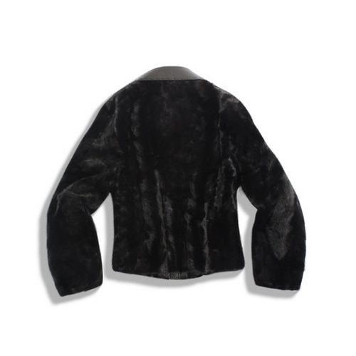 Handcrafted Water Ripple Mink SAGA Certified Luxury Fur Coat - Image 2