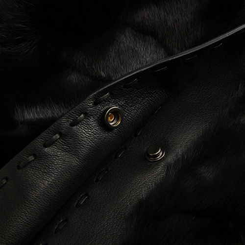 Handcrafted Water Ripple Mink SAGA Certified Luxury Fur Coat - Image 7