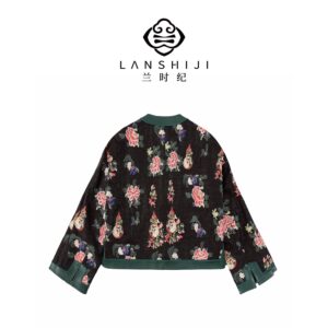 Alternative view of Gambiered Silk & Goat Leather Coat | 香云纱山羊皮外套