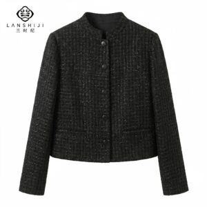Black Chanel -Style Jacket • Custom Imported Fabric | 黑 小香风外套