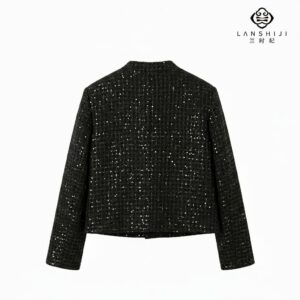 Alternative view of Black Chanel -Style Jacket • Custom Imported Fabric | 黑 小香风外套