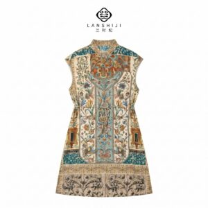 Elegant Mulberry Silk Qipao Dress | 桑蚕丝旗袍连衣裙