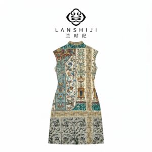 Alternative view of Elegant Mulberry Silk Qipao Dress | 桑蚕丝旗袍连衣裙