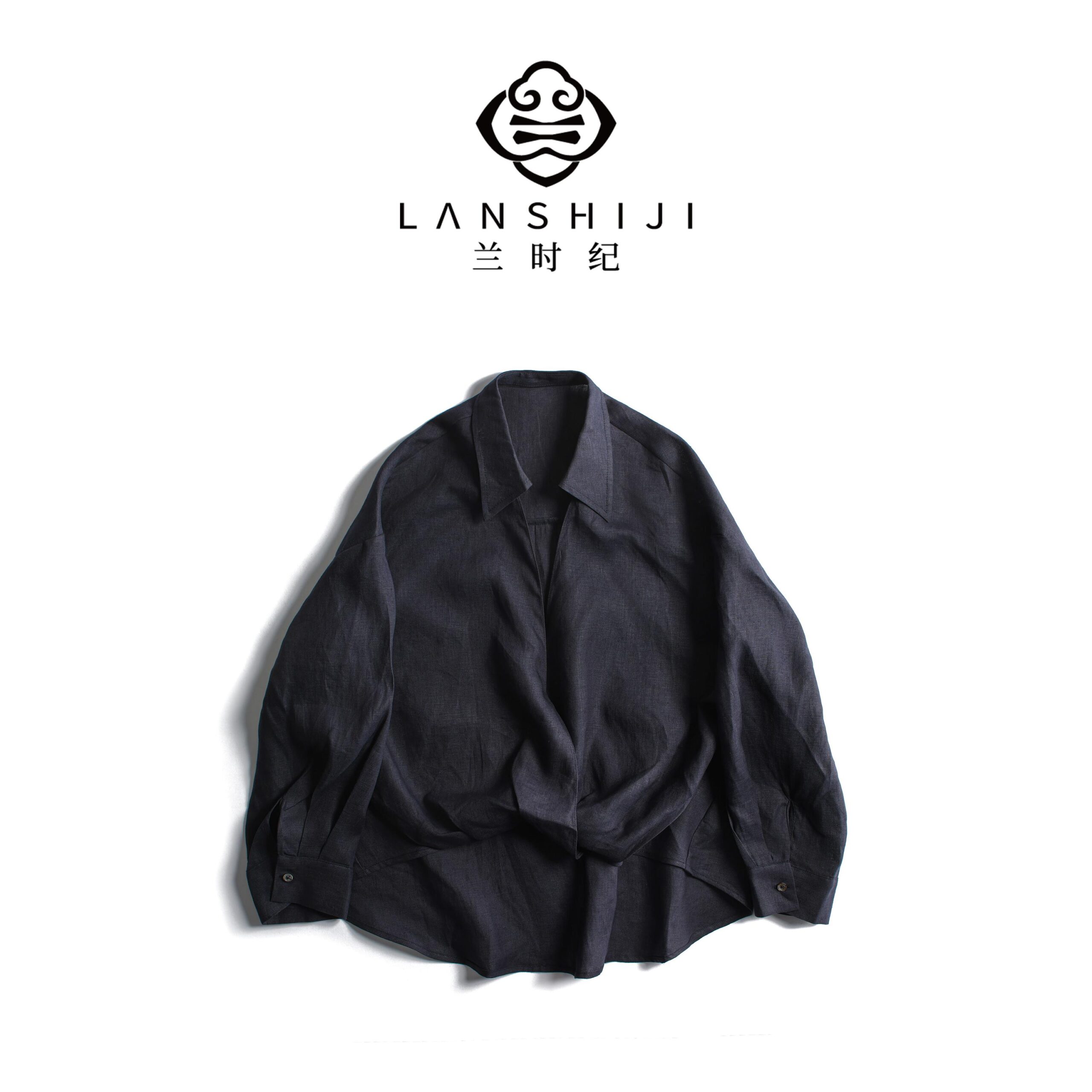 Navy Blue Relaxed-Fit Linen Shirt - Comfortable and Stylish for Everyday Wear
