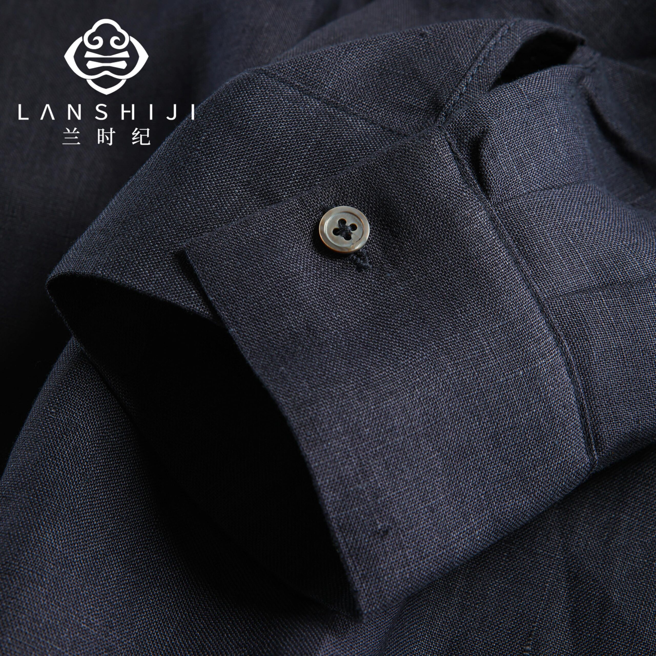 Navy Blue Relaxed-Fit Linen Shirt - Comfortable and Stylish for Everyday Wear - Image 2