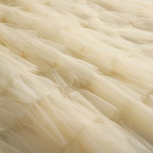 Alternative view of Ostrich Feather Tulle Tiered Skirt (White) | 鸵鸟毛网纱蛋糕白裙