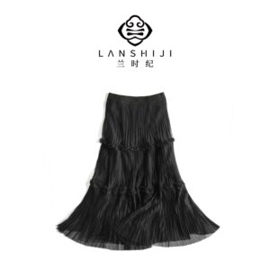 Alternative view of Tulle Tiered Skirt - (Black/White）Elegant Layered Design for Women's Fashion