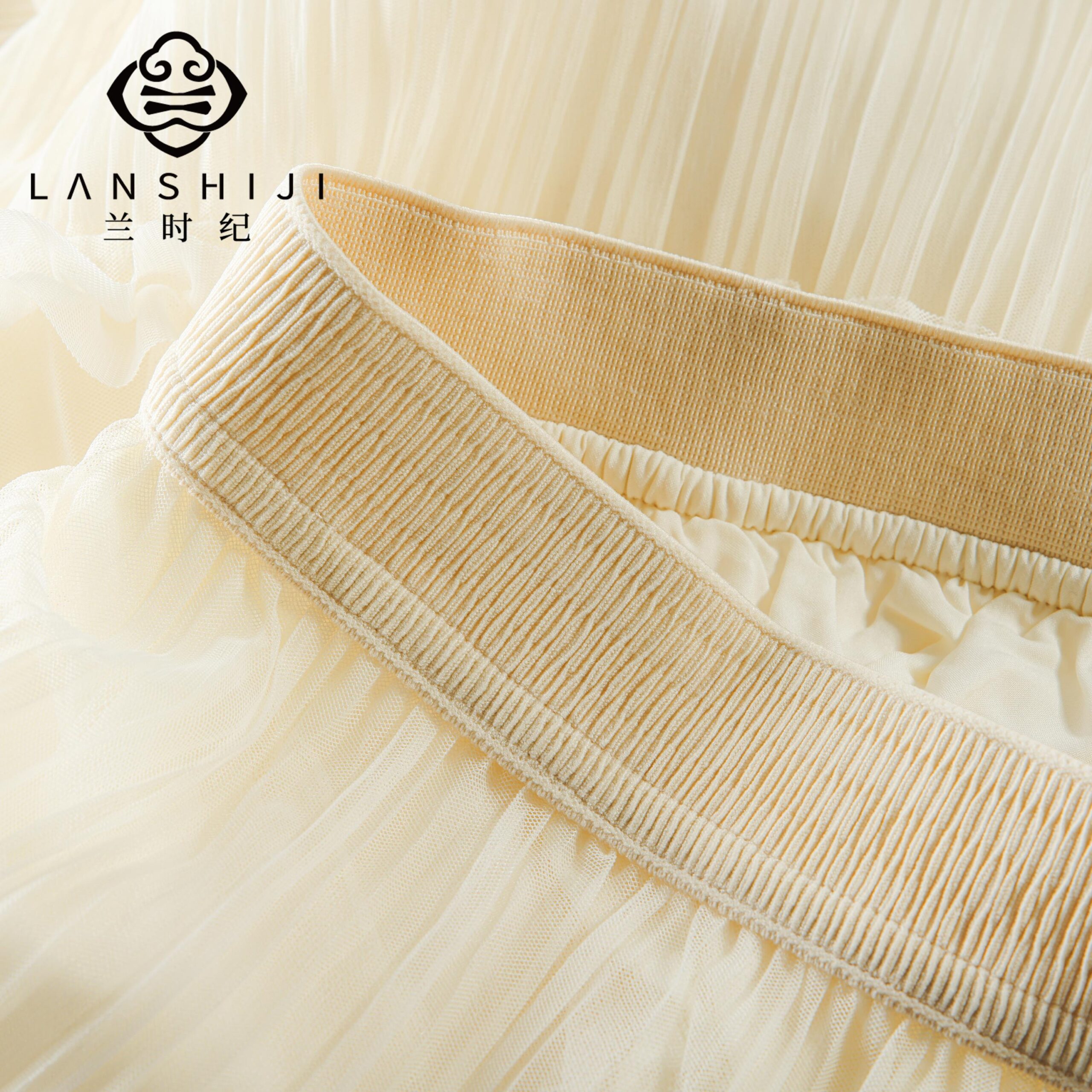 Tulle Tiered Skirt - (Black/White)Elegant Layered Design for Women's Fashion - Image 5