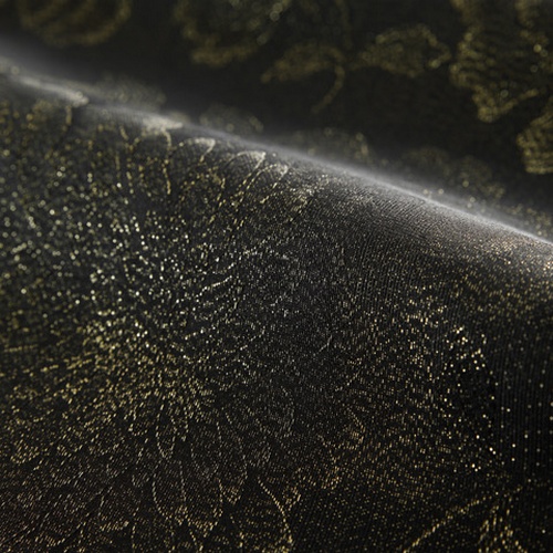 Gold-Woven Mulberry Silk T-Shirt for Women Soft Luxurious Fabric Perfect for Casual Wear Available in Black - Image 4