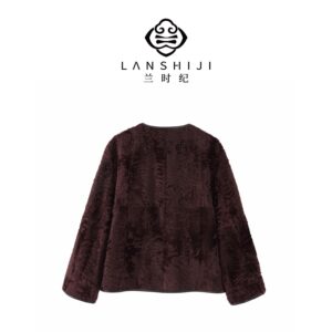 Alternative view of Fetal Lamb Wool Coat - High-End Lamb Fur Jacket for Women | Soft & Cozy Winter Outerwear
