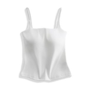 Stretch-Strap Tank Top in white | 白色弹力肩带背心