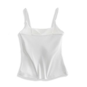 Alternative view of Stretch-Strap Tank Top in white | 白色弹力肩带背心