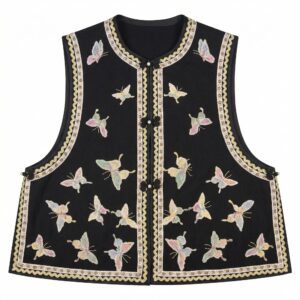 Delicate Embroidered Metamorph Vest | 蝶变精致刺绣马甲