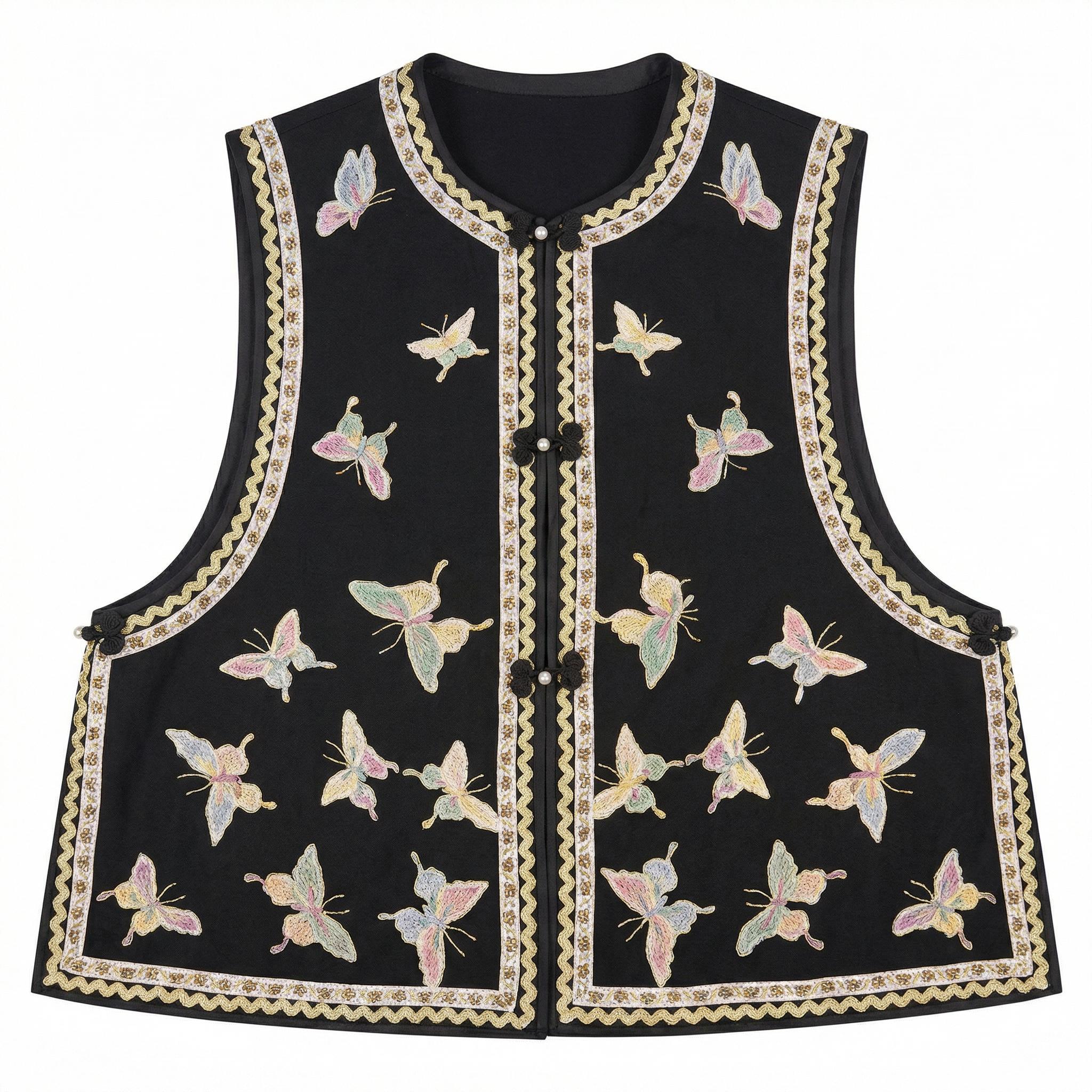 Delicate Embroidered Metamorph Vest | 蝶变精致刺绣马甲