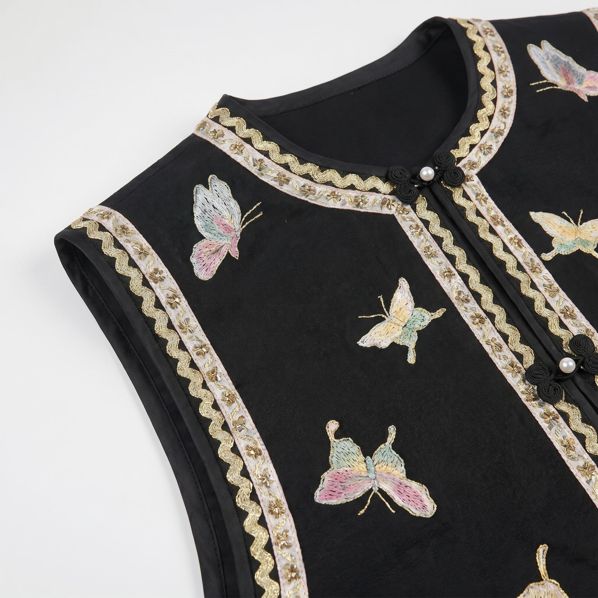 Delicate Embroidered Metamorph Vest | 蝶变精致刺绣马甲 - Image 3