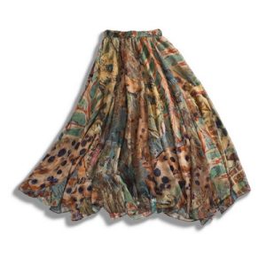 Exotic Floral Maxi Skirt | 异域花大摆半身裙