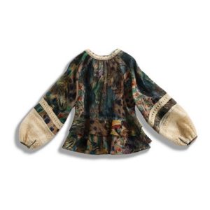 Alternative view of Exotic-Style Lace-Paneled Top | 异域风拼蕾丝上衣