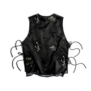 Alternative view of Landscape Embroidery Vest | 山水刺绣马夹