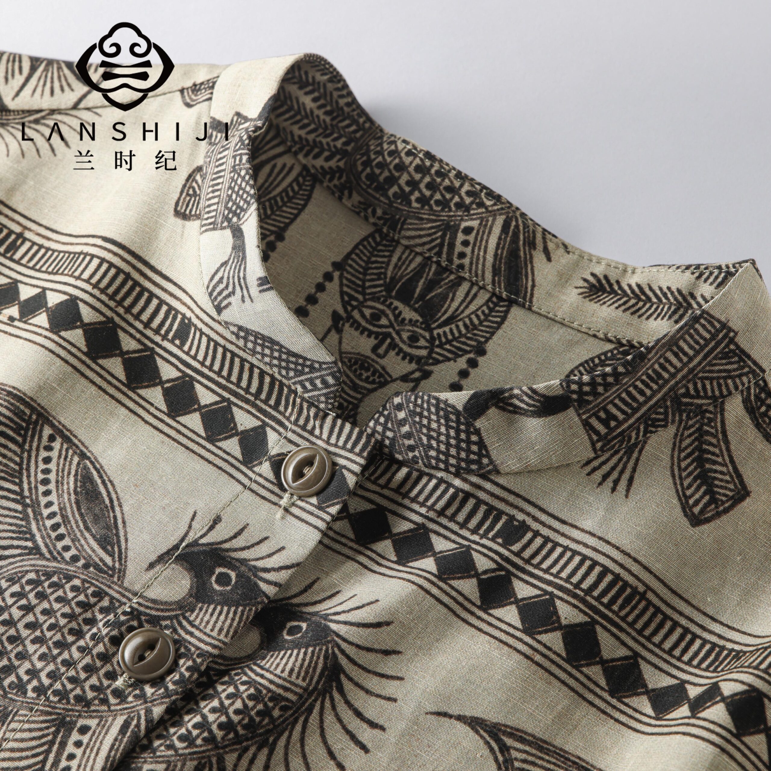 Women's Shirt with Traditional Miao Motifs | 女士苗族传统纹饰衬衫 - Image 3
