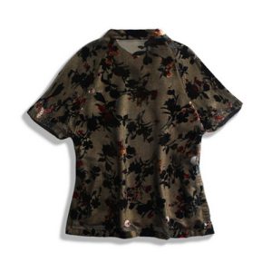 Alternative view of Juliet's Dream Chinese-Style T-Shirt with Floral Embroidery and Drawstring Detail
