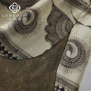 Alternative view of Men's Shirt with Traditional Miao Motifs | 男士苗族传统纹饰衬衫