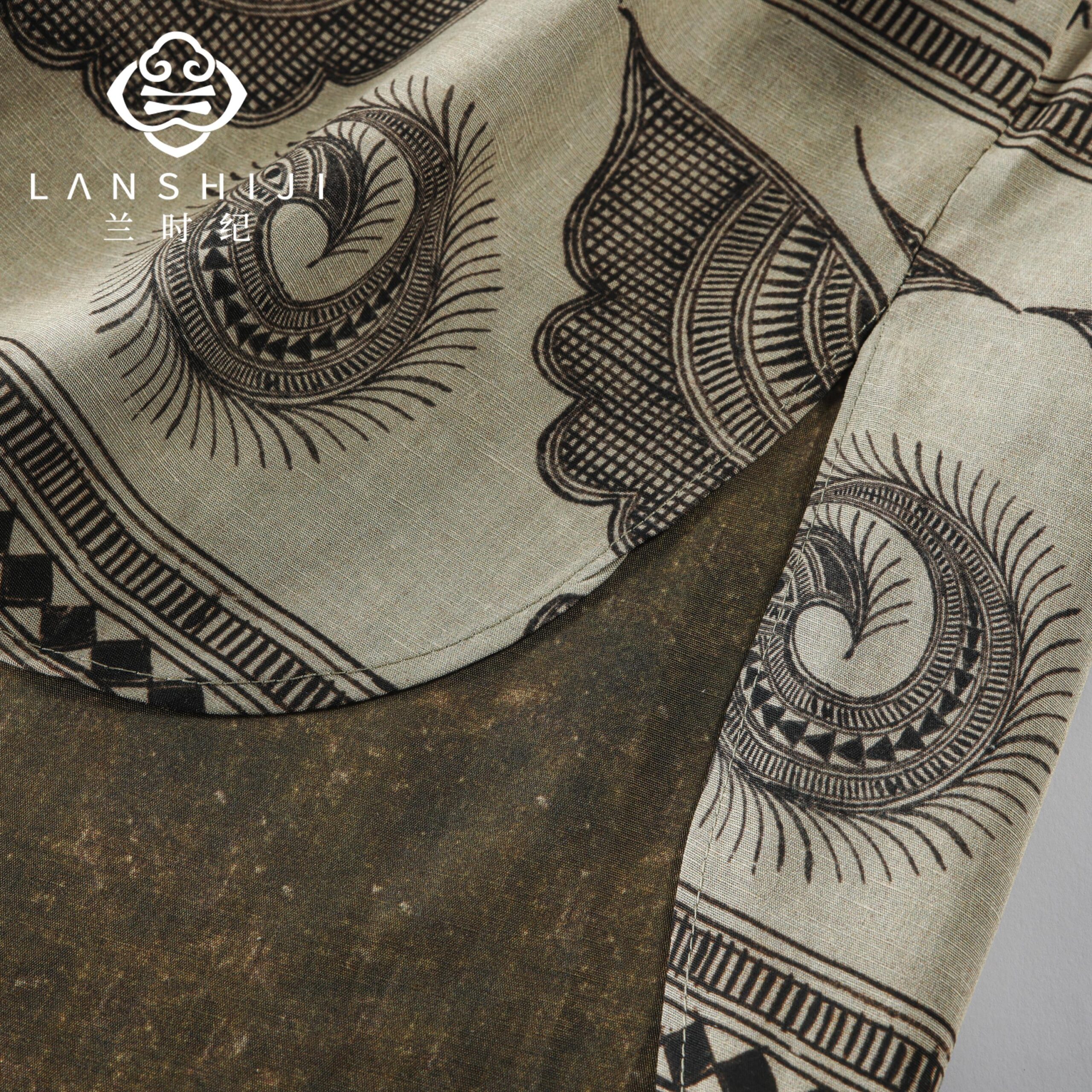 Men's Shirt with Traditional Miao Motifs | 男士苗族传统纹饰衬衫 - Image 2