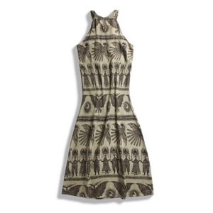 Alternative view of Miao Ethnic Pattern Halter Dress | 苗族纹案挂脖连衣裙