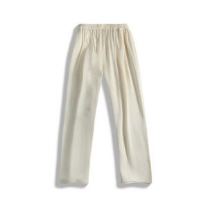 Jacquard Straight-Leg Pants in White | 白提花直筒裤