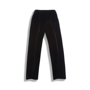Black Real Silk Velvet Pants | 黑色真丝丝绒裤