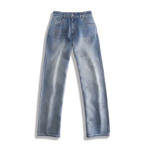 Puppy Rhinestone Applique Jeans | 小狗烫钻牛仔裤