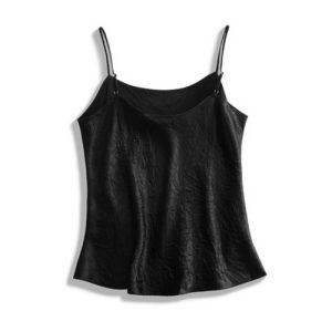 Acetate Cami Top in black | 黑醋酸吊带