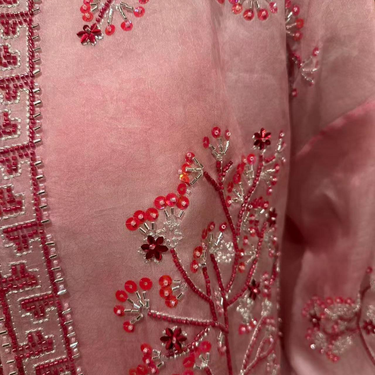 100% Silk Heavy Beaded New Chinese Style Sun Protection Clothing - Image 4