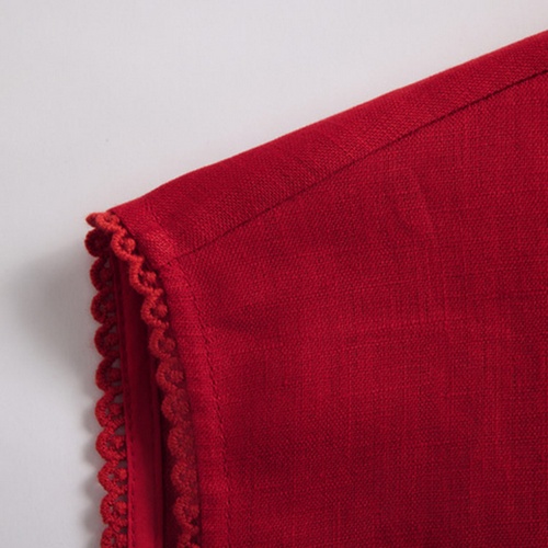 Linen Embroidery Tank Top in red | 麻料刺绣背心 - Image 6