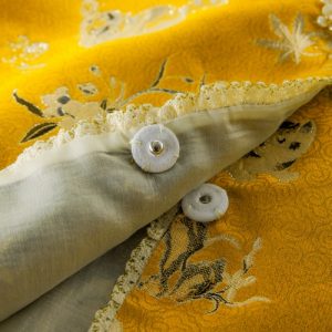 Alternative view of Cat's Diary Song Brocade Vest - Yellow Brocade Vest for Women, Elegant and Co...