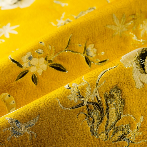 Cat's Diary Song Brocade Vest - Yellow Brocade Vest for Women, Elegant and Co... - Image 8