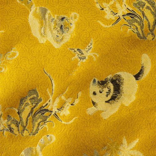 Cat's Diary Song Brocade Vest - Yellow Brocade Vest for Women, Elegant and Co... - Image 9