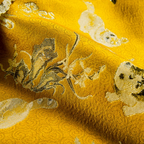 Cat's Diary Song Brocade Vest - Yellow Brocade Vest for Women, Elegant and Co... - Image 11