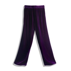 Alternative view of Real Silk Velvet Pants in Purple | 紫色真丝丝绒裤