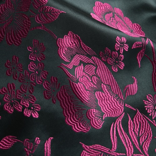 Genuine Silk Vintage Satin Short Qipao Cheongsam with Floral Embroidery and E... - Image 3