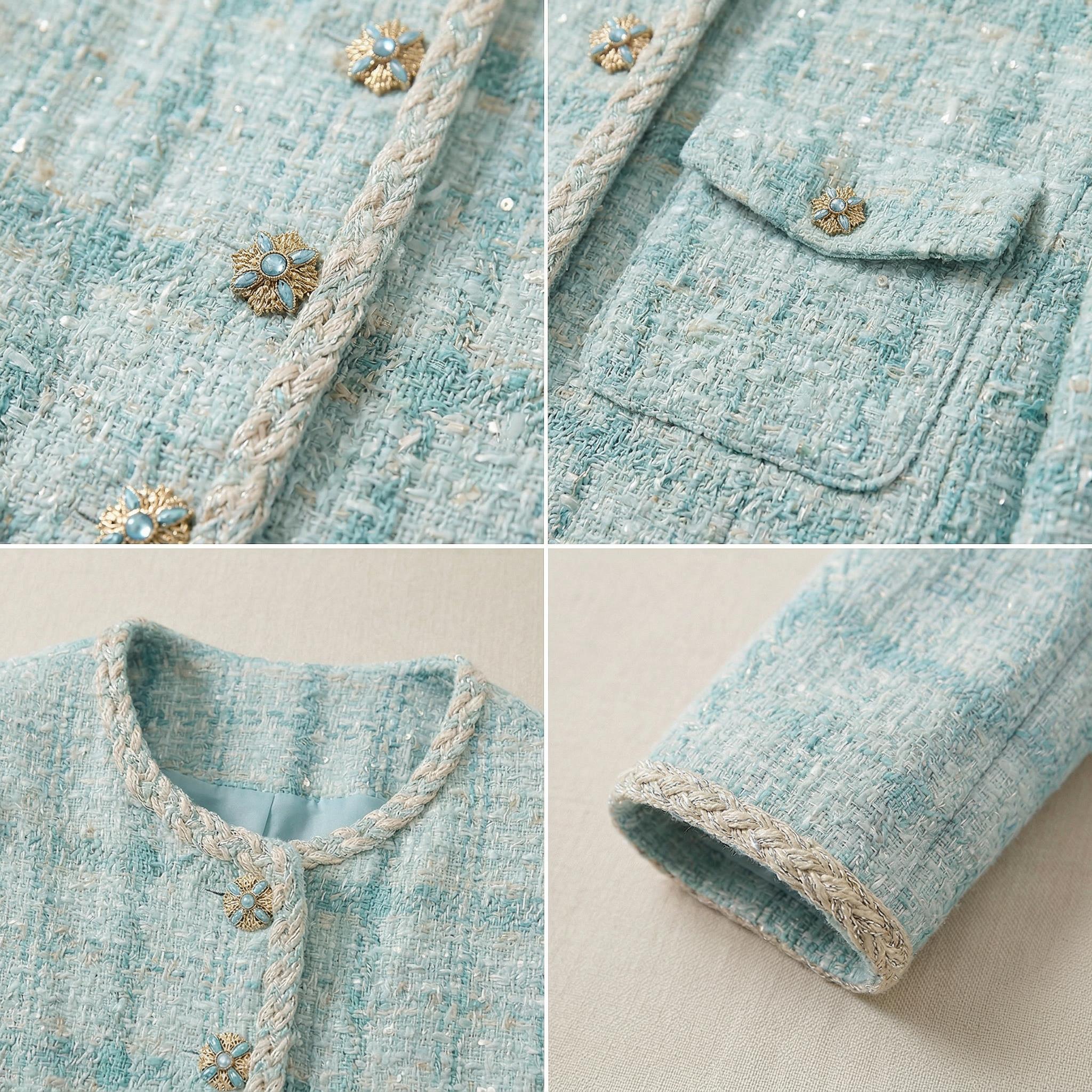 Blue Chanel -Style Jacket • Custom Imported Fabric | 蓝小香风外套 - Image 3