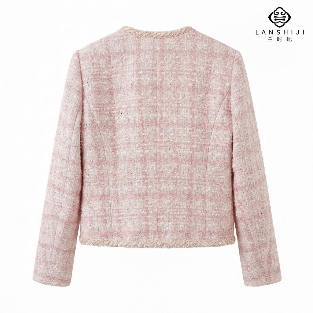 Pink Chanel -Style Jacket • Custom Imported Fabric | 粉小香风外套 - Image 2