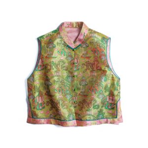 "Small Bridge & Flowing Water" Shu Brocade Vest | 小桥流水蜀锦马甲