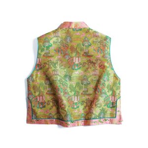 Alternative view of "Small Bridge & Flowing Water" Shu Brocade Vest | 小桥流水蜀锦马甲