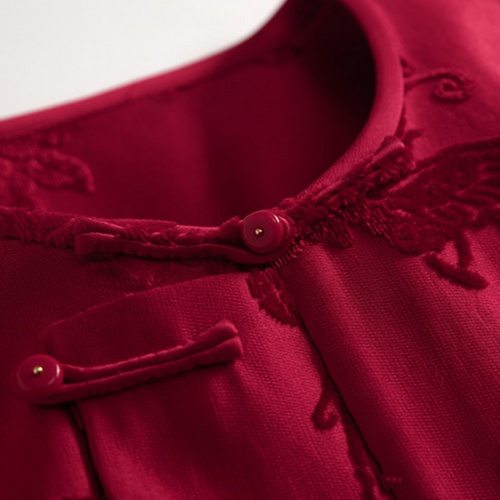 Red Butterfly Missing Flowers Zhang Velvet Vest for Women Elegant and Comfort... - Image 4