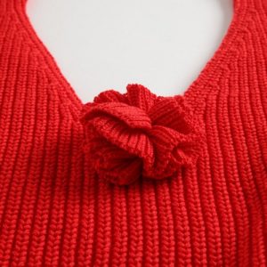 Alternative view of Bohemian Vintage V-neck Floral Fringe Knitted Camisole for Women Elegant and Stylish in Khaki